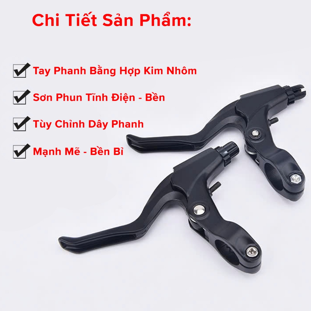 Cặp 2 Chiếc Tay Phanh Xe Đạp Thể Thao Hãng dododios Hợp Kim Nhôm Chắc Chắn, An Toàn