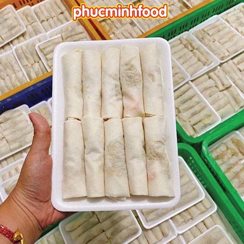 Chả giò hải sản phô mai kéo sợi 10 thanh 1 khay chuẩn nhà hàng