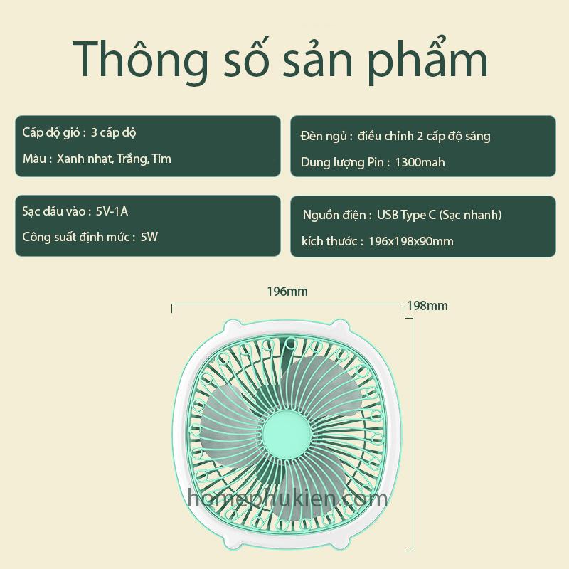 QUẠT TÍCH ĐIỆN THÔNG MINH ĐA NĂNG(Tai mèo), ĐỂ BÀN, TREO TƯỜNG, CÓ ĐÈN NGỦ