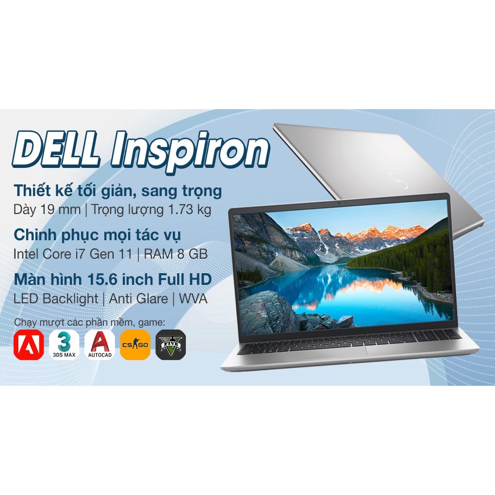 Laptop Dell Inspiron 15 3511 i7-1165G7/8GB/512GB/Win11 - Hàng chính hãng