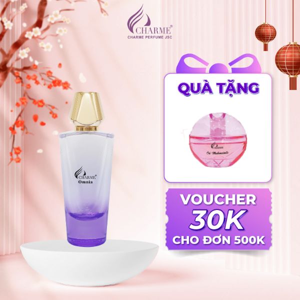 Nước hoa nữ cao cấp, Charme Omnia Crystal, sang trọng, quý phái, tạo nên sức hút cho người phụ nữ, 75ml