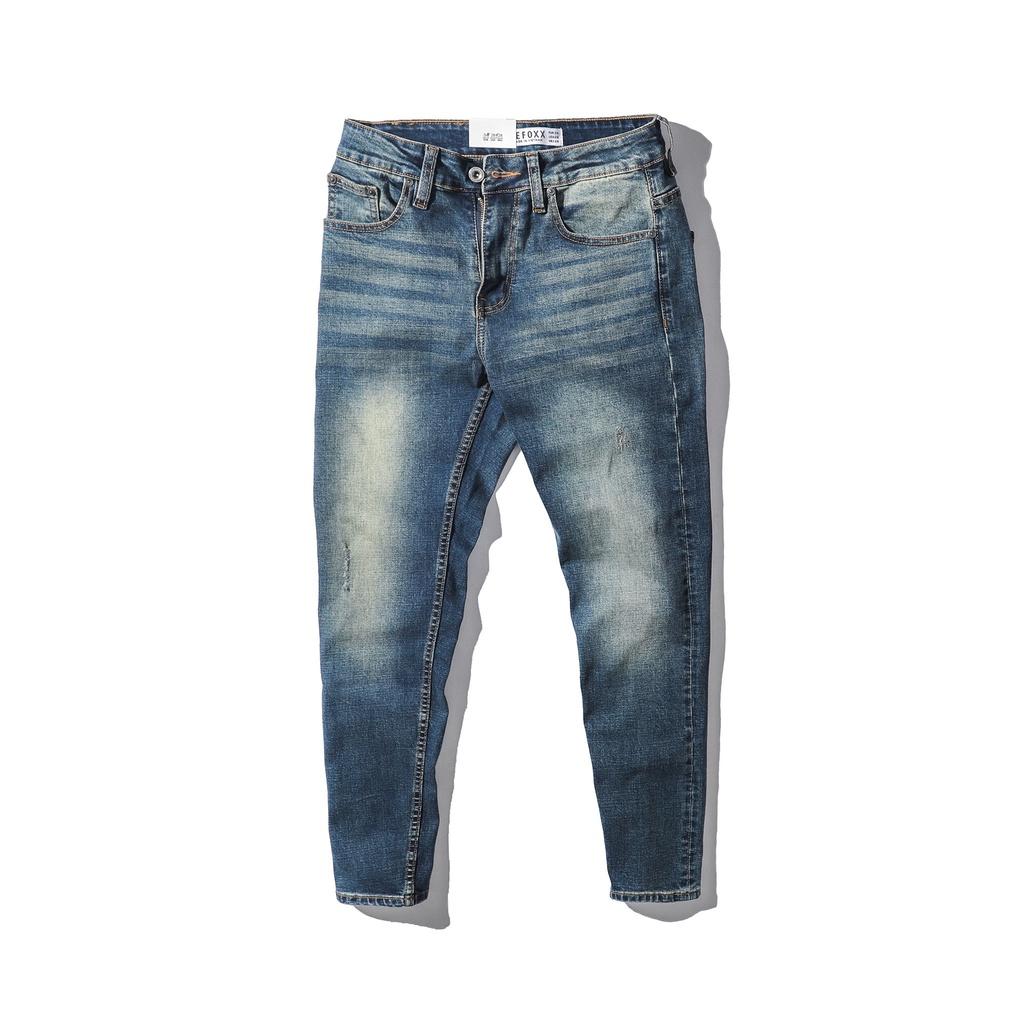 Quần jean Xanh wash DF form slimfit - Quần jeans nam cao cấp 220546 | LASTORE MENSWEAR