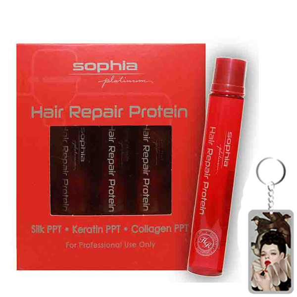 Protein Phục Hồi Hư Nát Sophia Platinum Hair Repair Protein (13mlx10) tặng kèm móc khoá