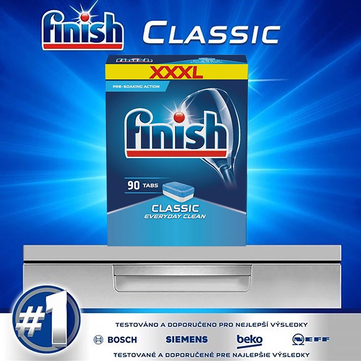 Viên rửa bát Finish Classic hương chanh 90 viên