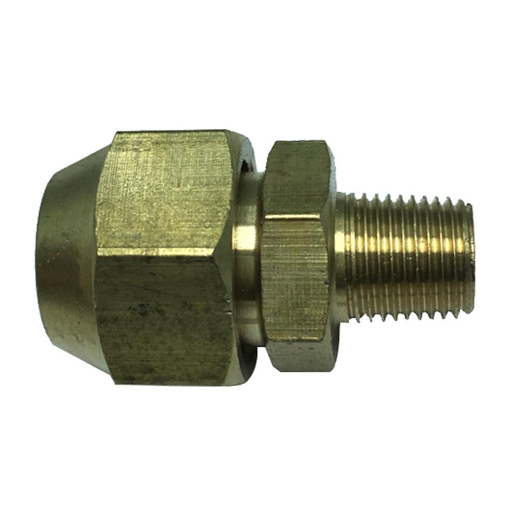 Straight Connector Plumbing Fitting, Male Adapter, 1/8inch , Copper- Heavy Duty