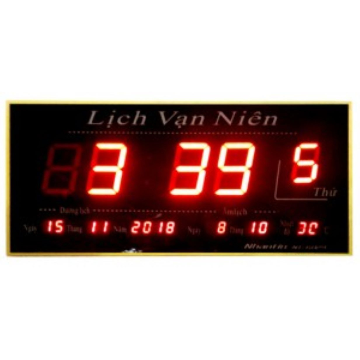 Đồng hồ Led vạn niên Guten - 20 x 50 x 2 cm