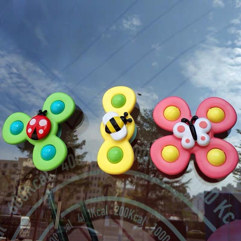 Đồ chơi con quay spinner vui nhộn, con quay spinner gồm 3 chi tiết hình côn trùng dễ thương