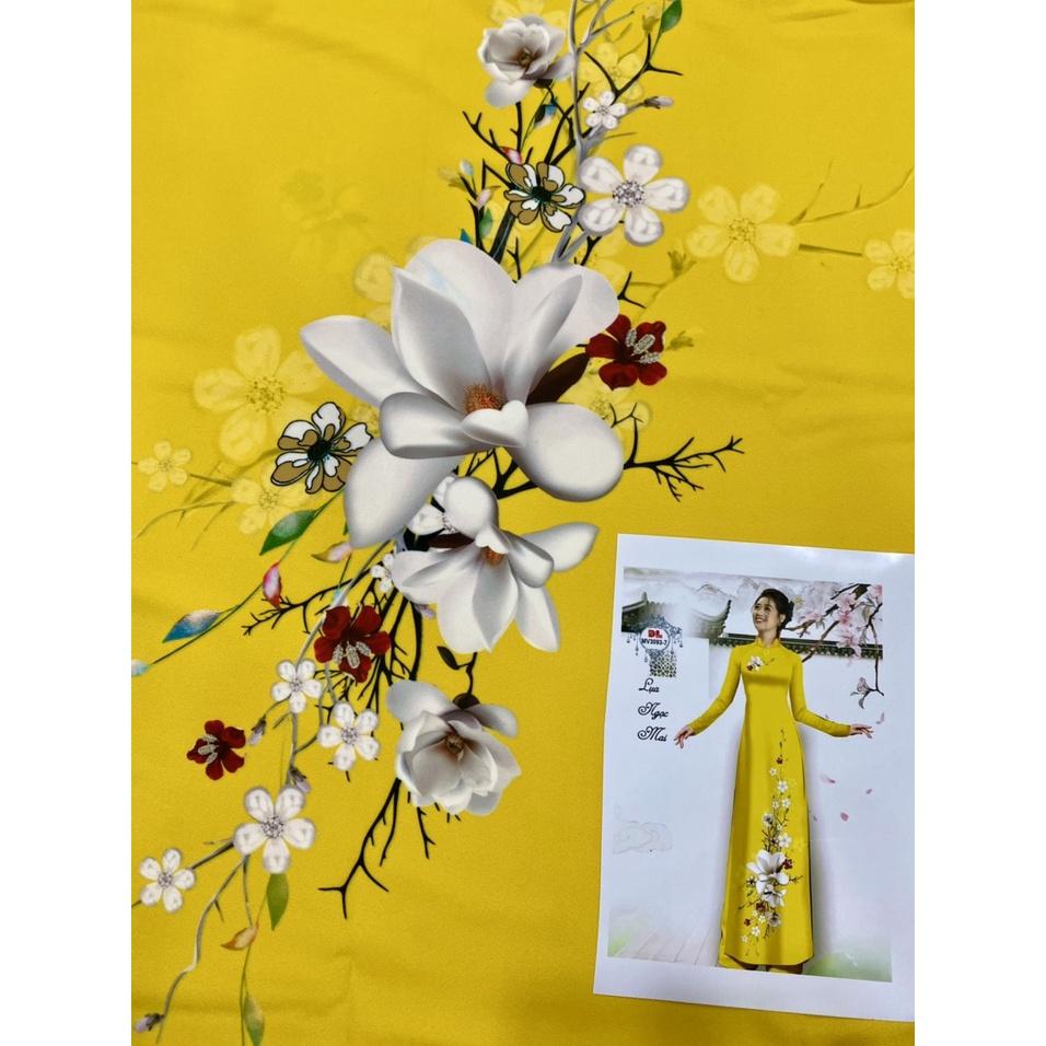 Vải Áo Dài Hoa sứ