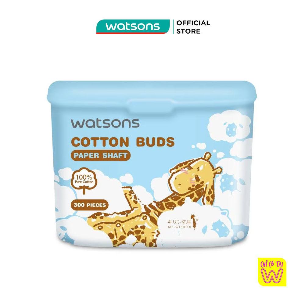 Tăm Bông Watsons Paper Shalf Cotton Buds 300s. (Mr. Giraffe)