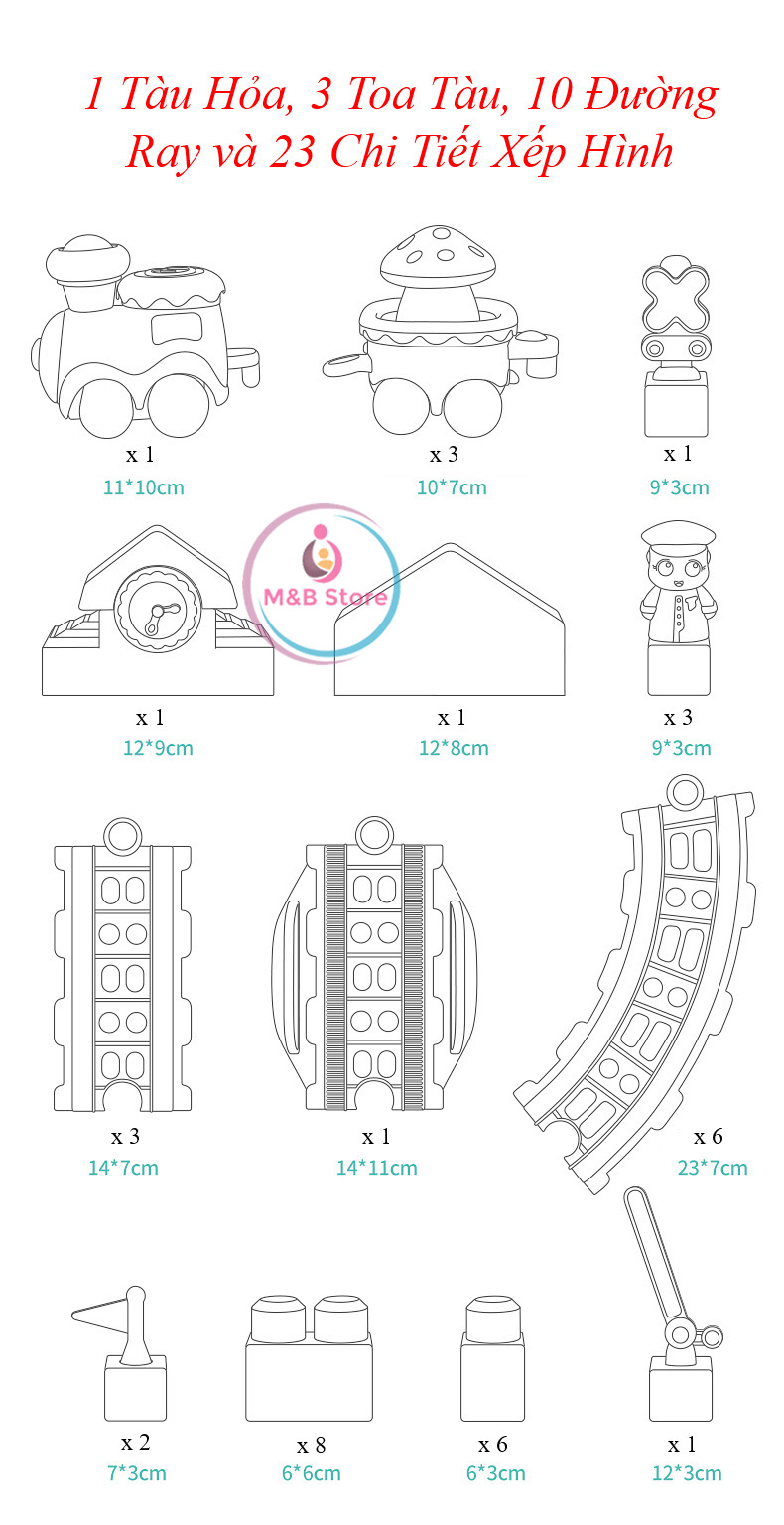 Bộ Đồ Chơi Tàu Hỏa Kèm Đường Ray - KUB