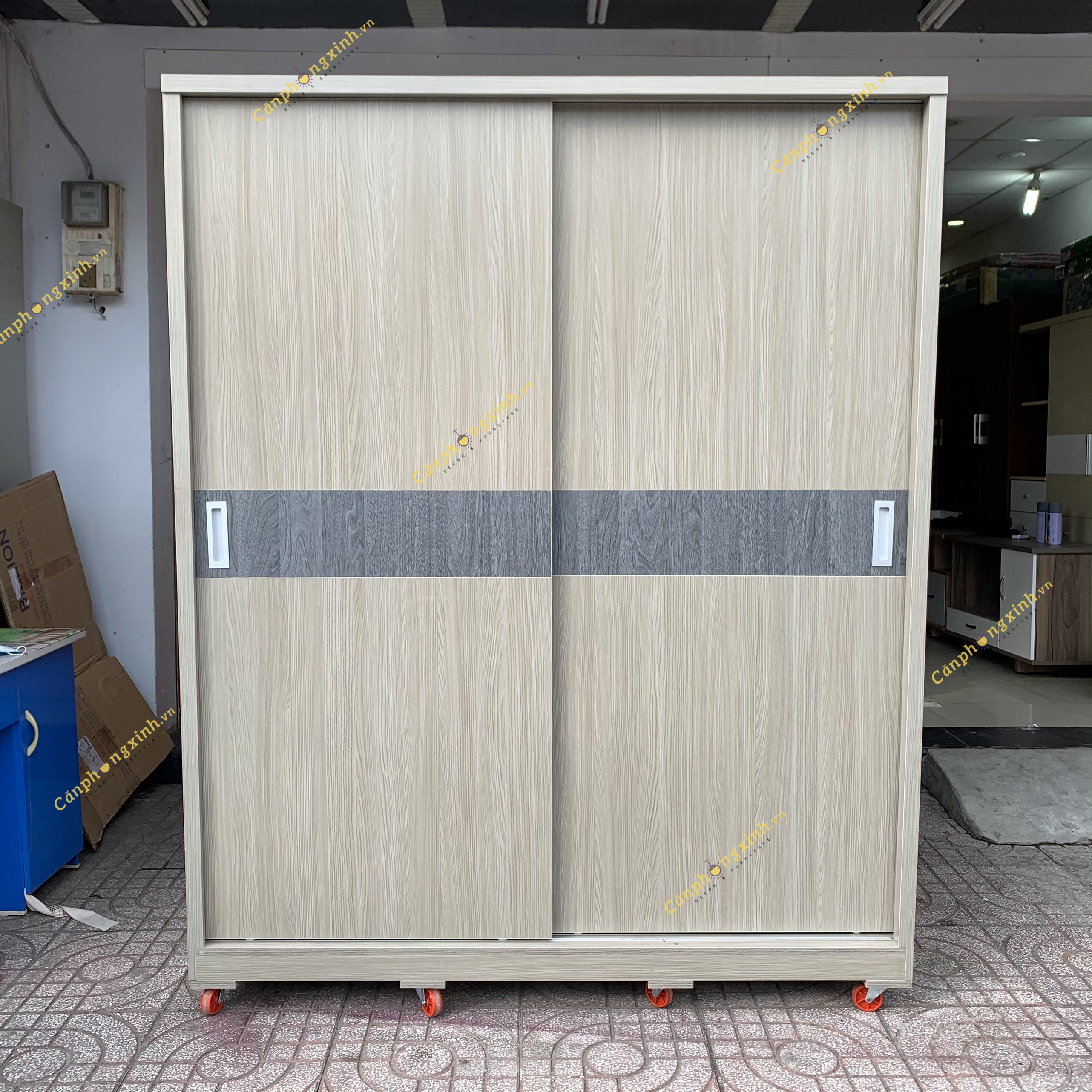 Tủ quần áo CPX-T16, tủ cửa lùa,gỗ MDF phủ melamin