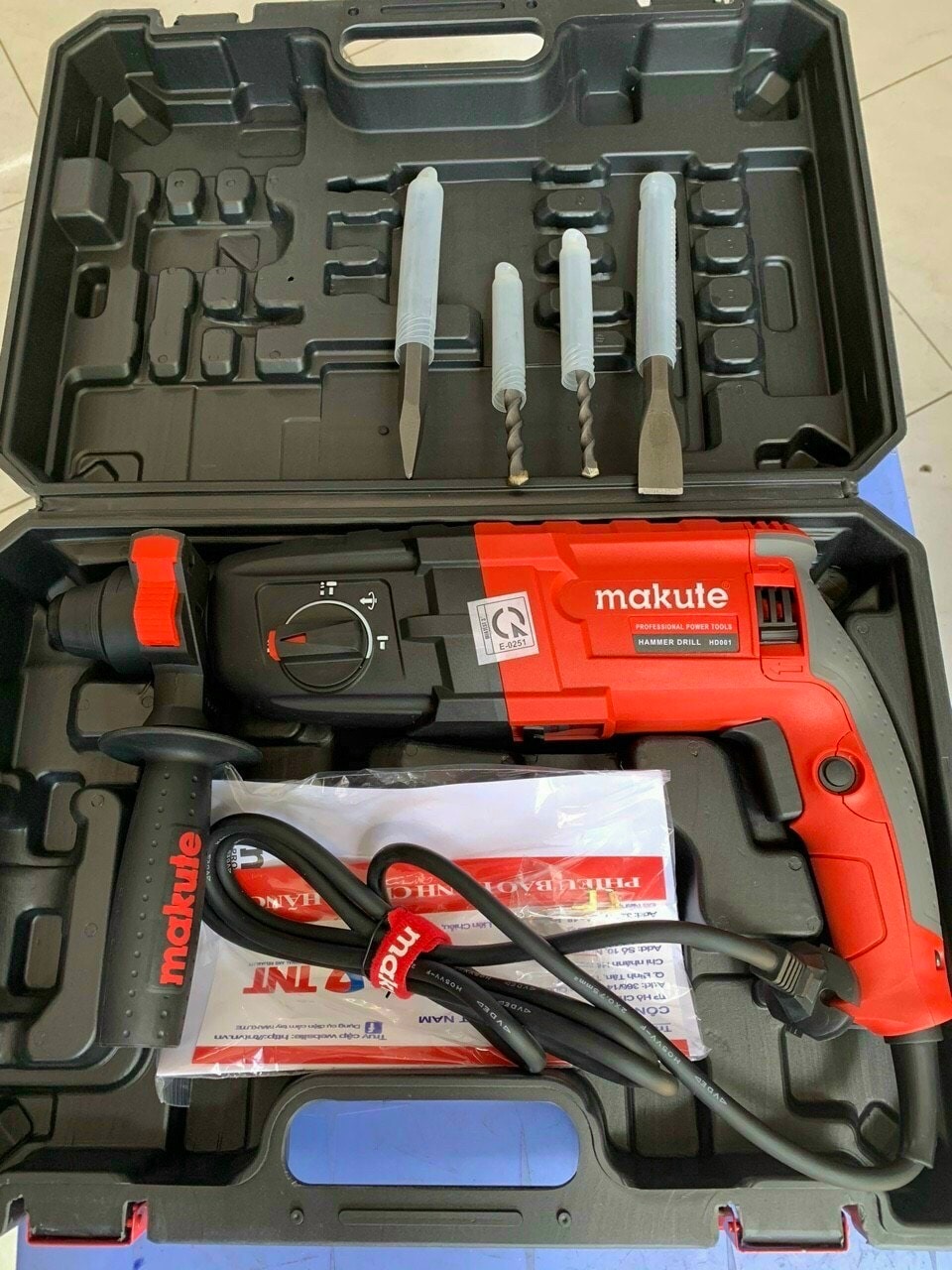 Máy khoan 3 chức năng chuyên dụng 800W MAKUTE HD001 RED- Hàng chính hãng