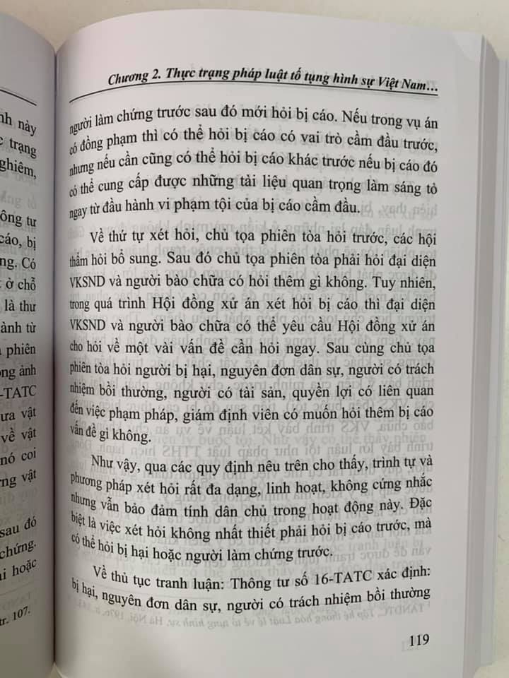 Thủ tục tranh tụng tại phiên toà hình sự sơ thẩm (tái bản lần thứ nhất)