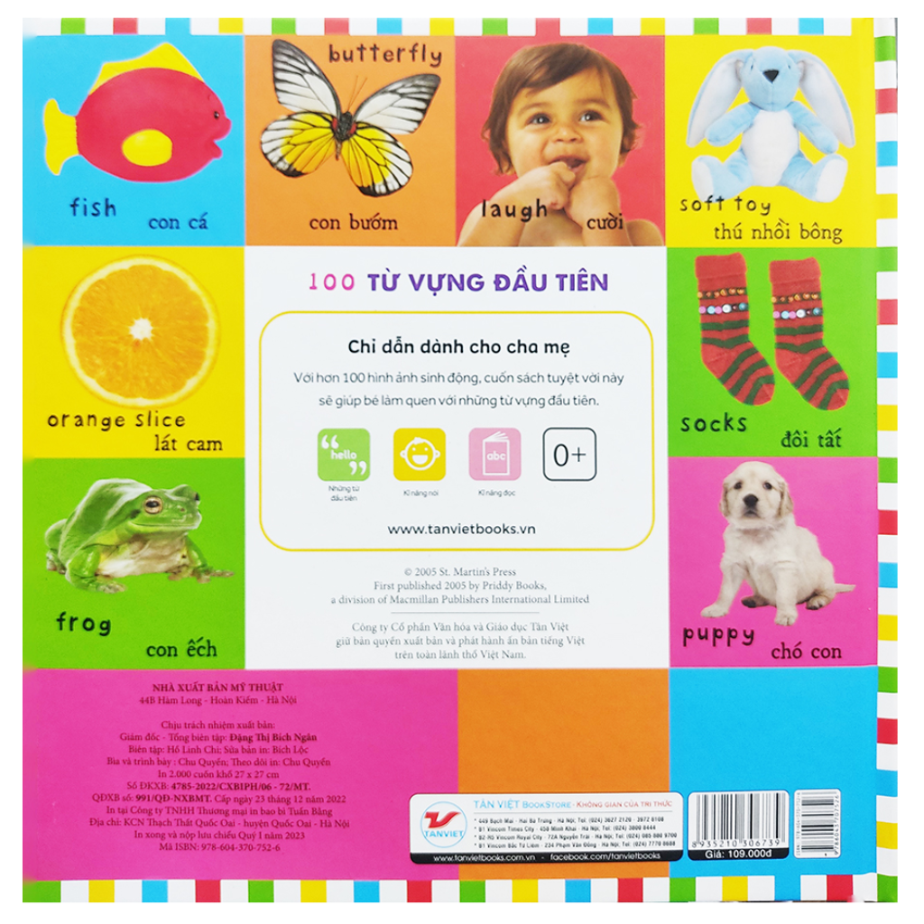 100 Từ Vựng Đầu Tiên - Bộ Sách Từ Vựng Đầu Đời Cho Bé