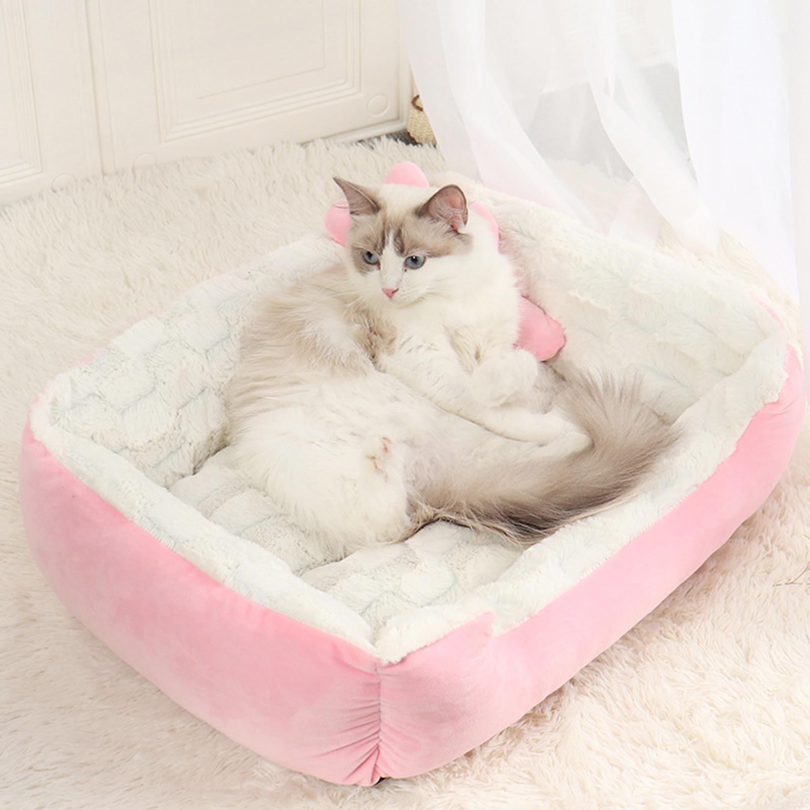 Warming puppy cat bed Pink