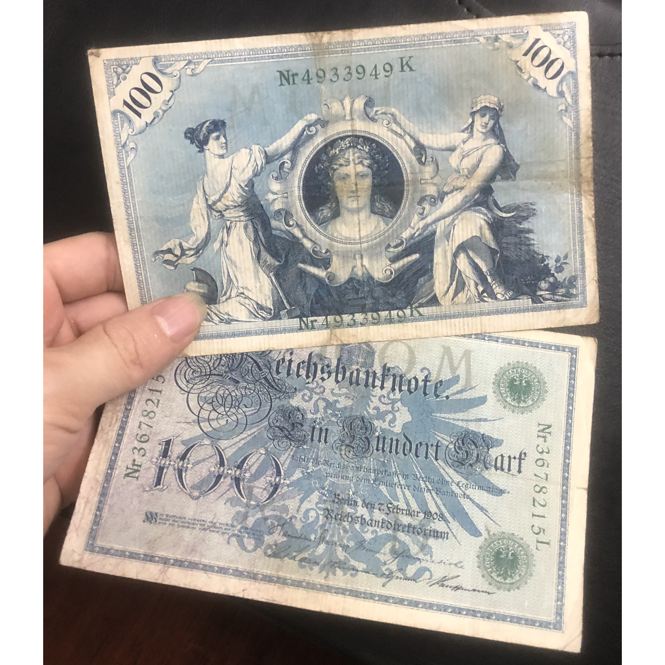 Tiền Đức 100 Mark 1908 hơn 100 năm tuổi, đậm chất châu ÂU