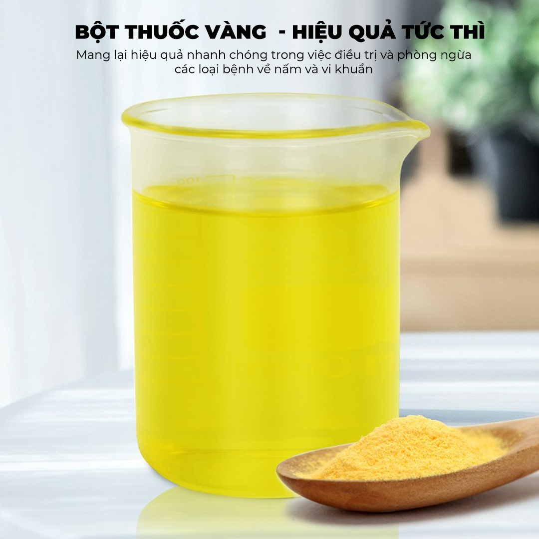 Thuốc vàng trị bệnh mắt đục trắng, nấm trắng, thối vay, thối đuôi, nhiễm trùng cho cá cảnh