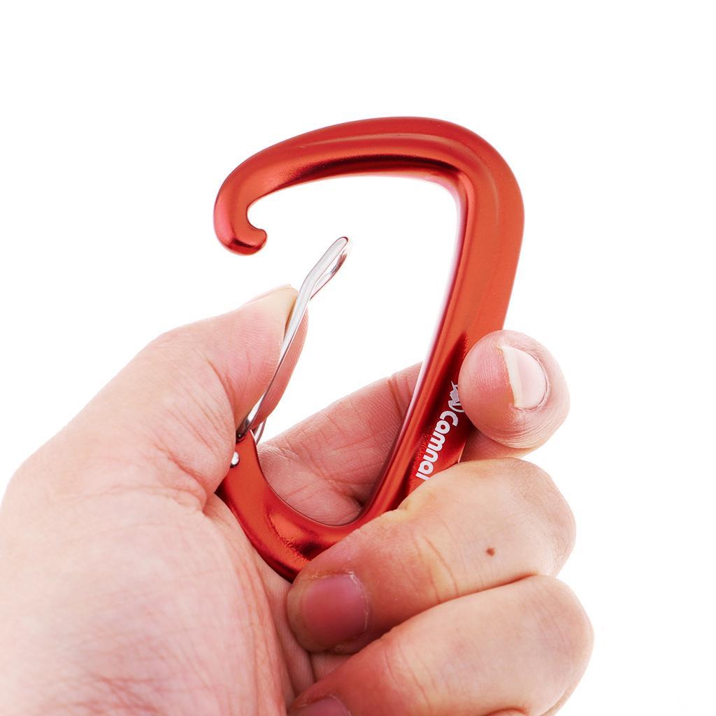 2PCS 16KN Climbing Carabiner - CE Carabiner Clip | Heavy Duty Wiregate Carabiner for Ropes, Hammocks, Camping, Hiking