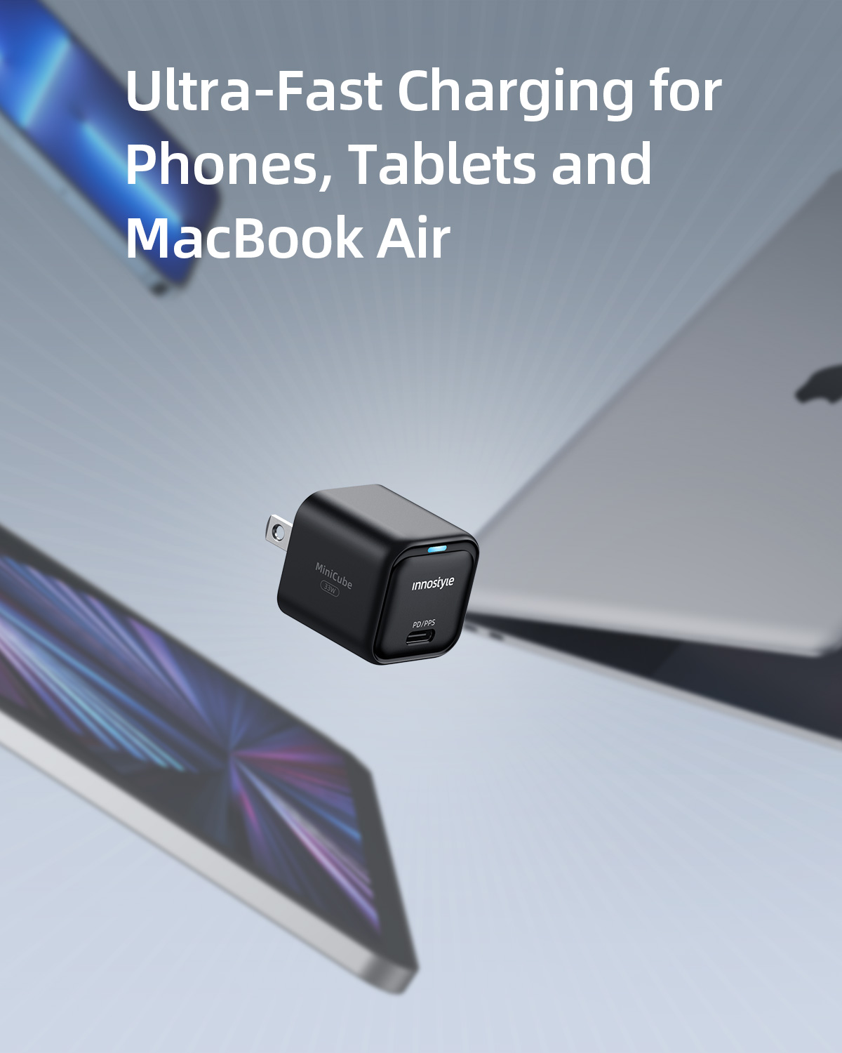 Củ Sạc Nhanh Siêu Nhỏ Gan II 33W PD/QC3.0 & PPS Cho iPhone, Macbook, Samsung & Tablet Innostyle MiniCube IC33PD - Hàng Chính Hãng
