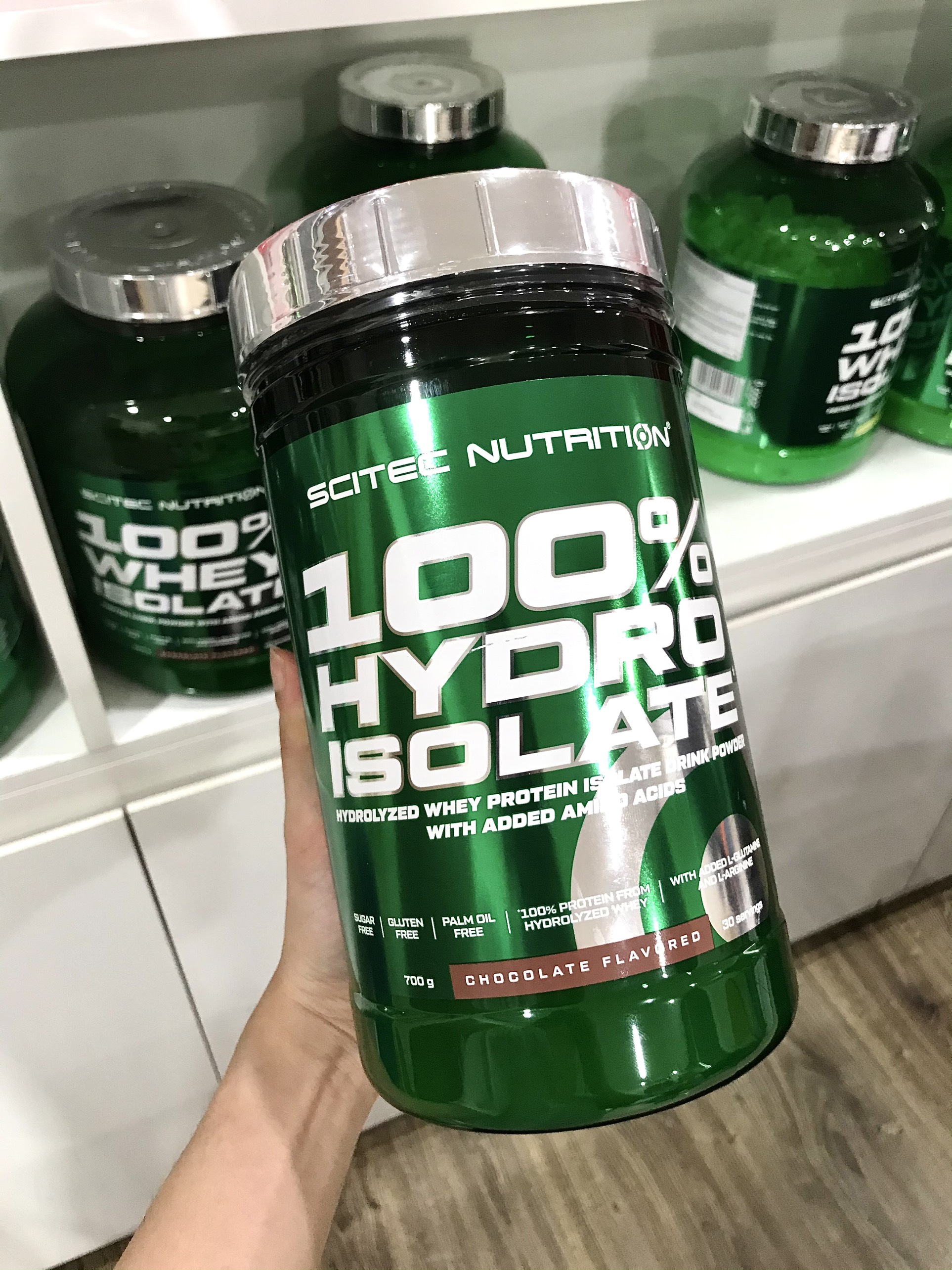 HYDRO WHEY | 100% Hydro Isolate SCITEC NUTRITION - Chocolate | Whey thủy phân tinh khiết 0% Carb, Fat, giảm cân tăng cơ. 700g - 28 lần dùng