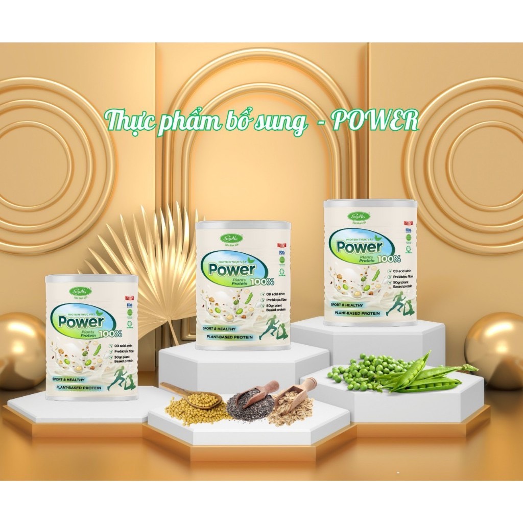 Thực Phẩm Bổ Sung Protein - Power Soyna - Dinh Dưỡng Cho Người Tập Gym, Thể Thao, Ăn Chay, Ăn Kiêng,Hàm Lượng Đạm Thực Vật Cao