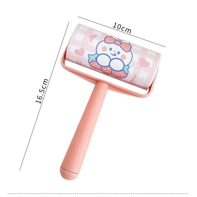 Set cây lăn bụi quần áo kèm 6 lỗi lăn nhiều họa tiết, cây lăn bụi quần áo gra giường siêu sạch