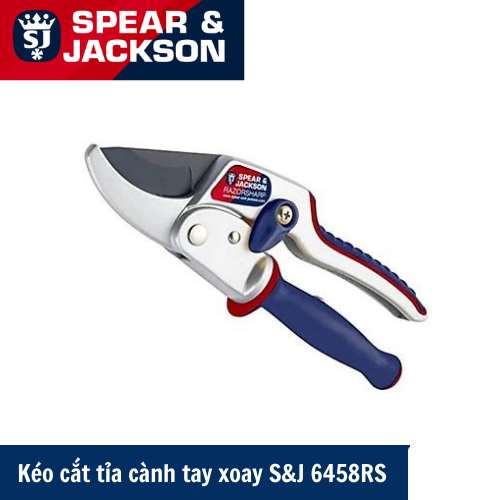 Kéo cắt tỉa cành tay xoay Spear&amp;Jackson 6458RS nhập khẩu từ Anh