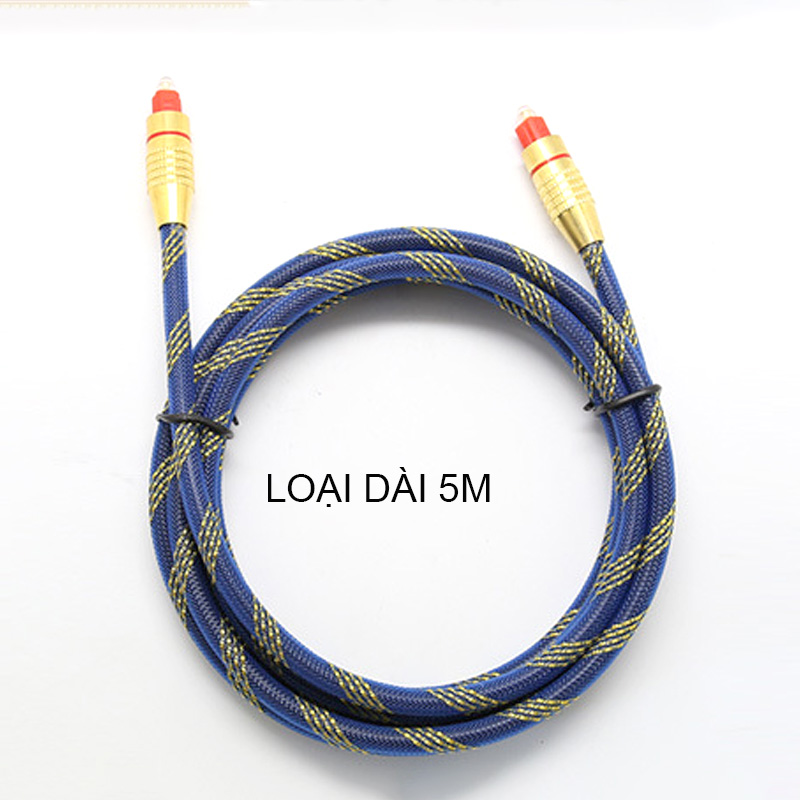 Dây cáp quang Audio vỏ bọc lưới siêu bền OD6, loại dài 5m hoặc 2m tùy chọn