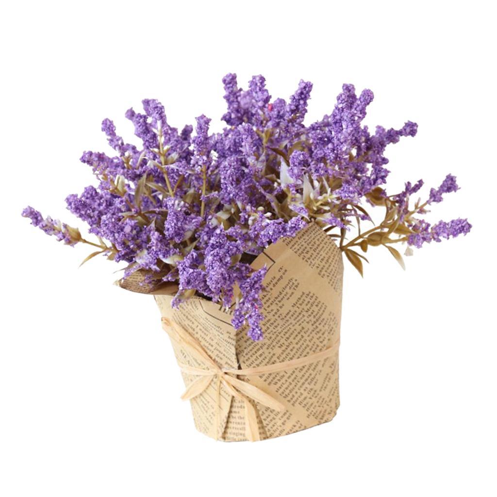 Artificial Lavender Gypsophila Home Decor Flower Fake Bouquet Pot Flower-02