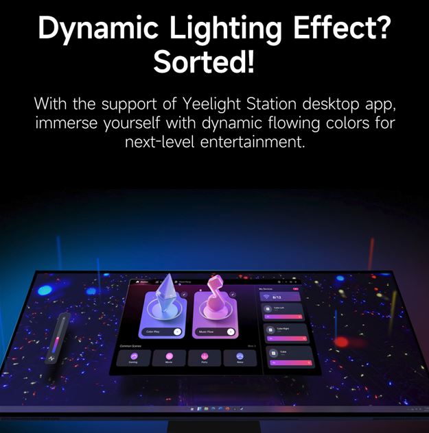 Đèn Yeelight Cube trang trí đa năng thông minh, nhiều hiệu ứng ánh sáng, gamesync, musicsyne, hỗ trợ matter/homekit