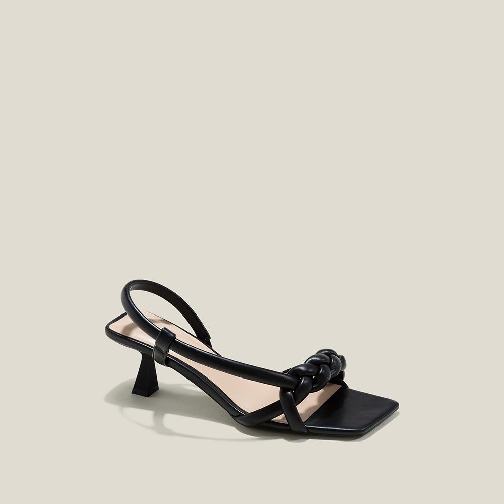 Vascara Sandal Spool Heel Quai Thắt Bính Phồng - SDN 0772