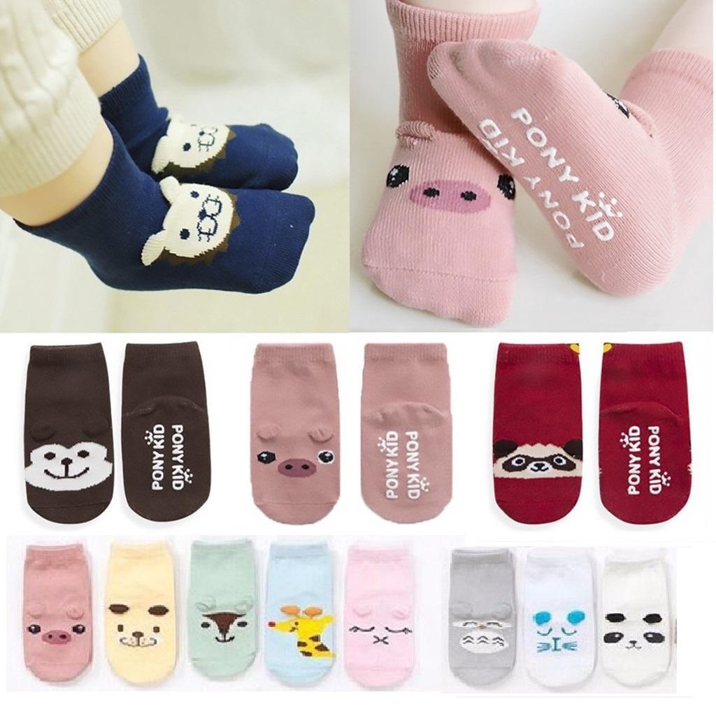 Set 2 Đôi Tất Chống Trượt Vớ Cho Bé Pony Cao Cổ Họa Tiết Thú Đáng Yêu Shop Mẹ Bí Đỏ PK85