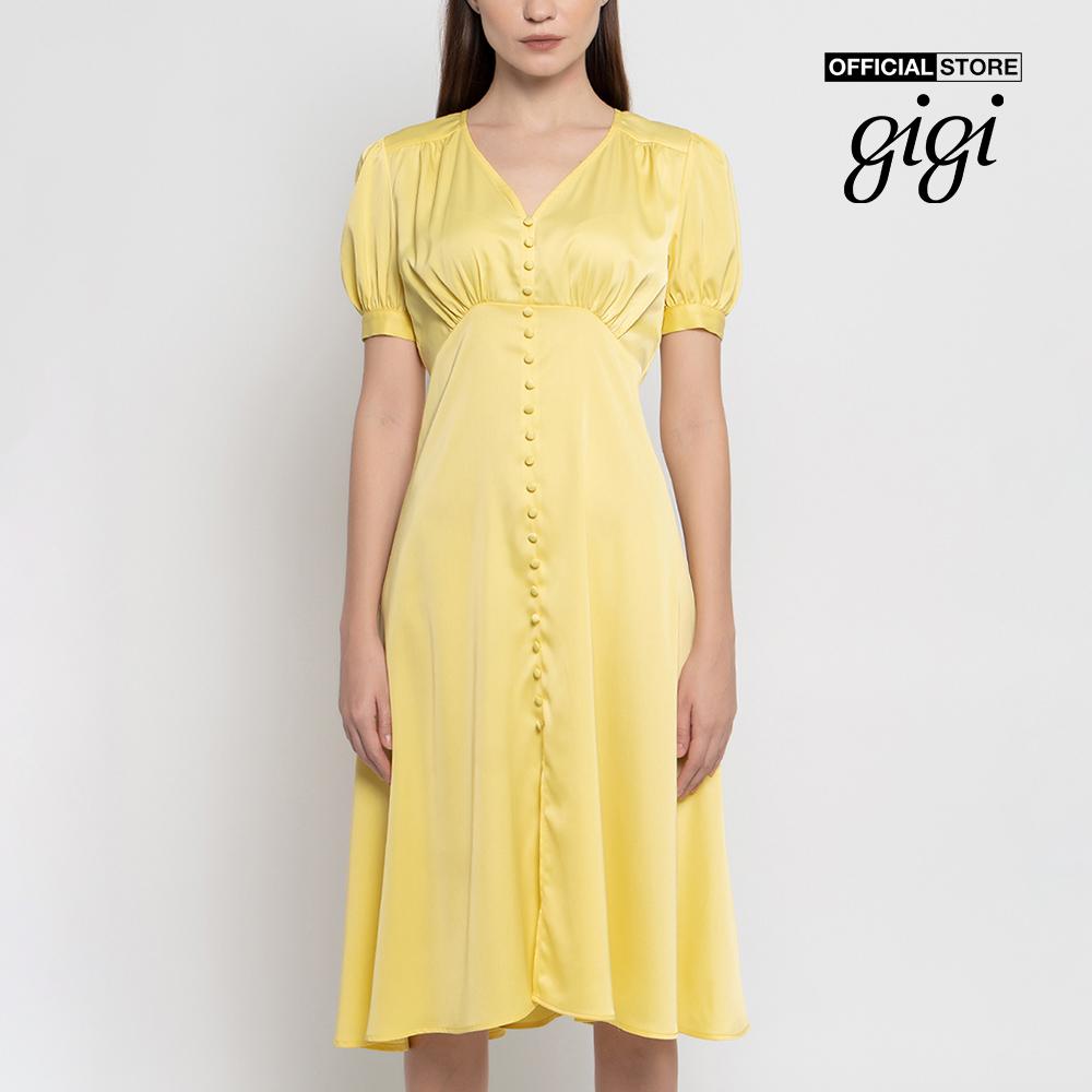 GIGI - Đầm midi cổ V tay ngắn Tie Sleeve G2103202137L