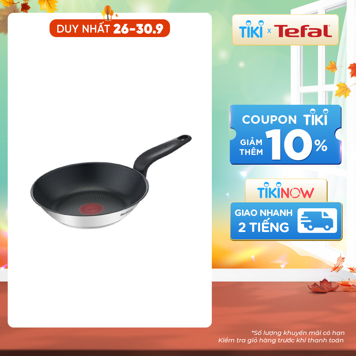 Chảo inox Tefal Primary dùng cho mọi loại bếp- Hàng chính hãng