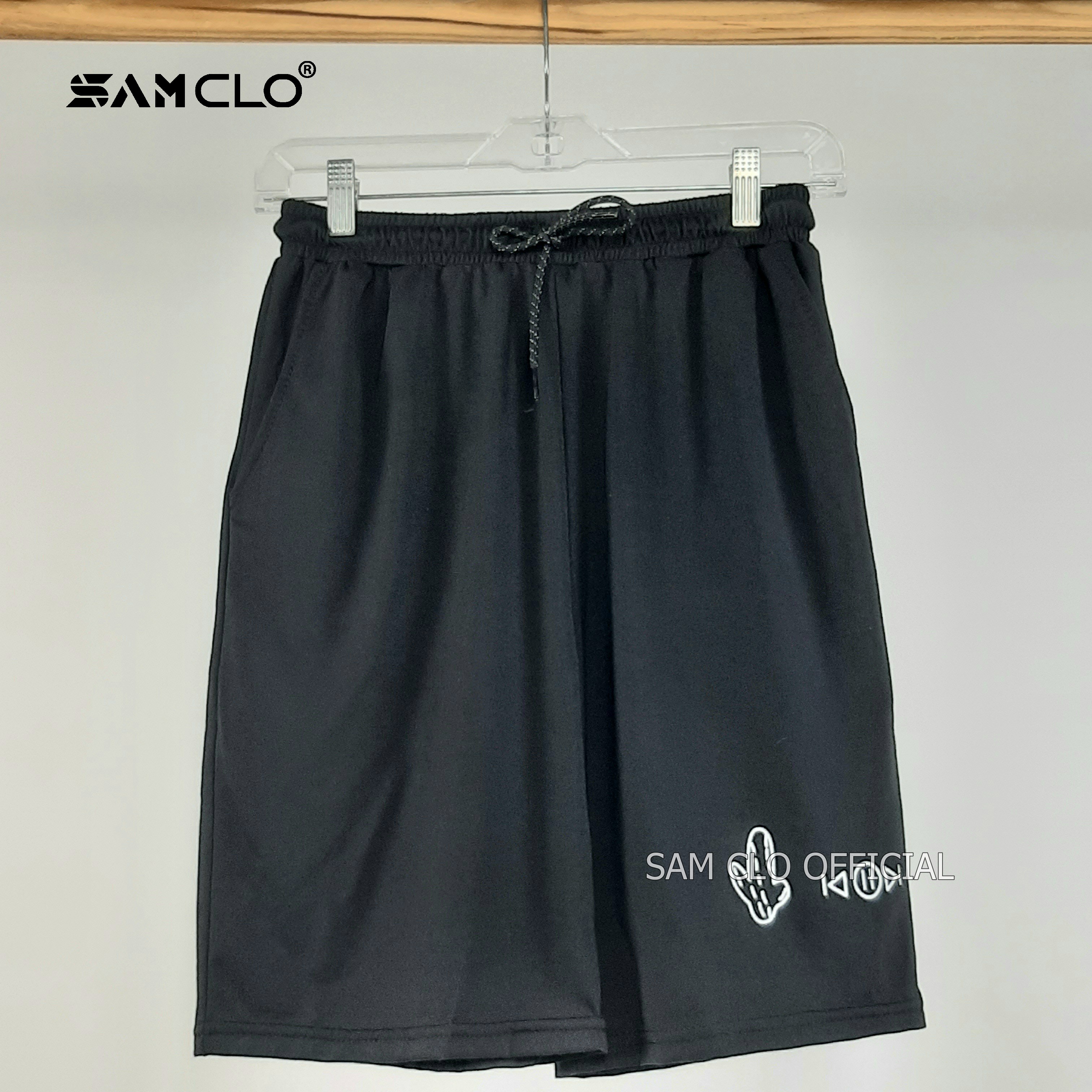 SET ĐỒ BỘ lửng mặc nhà - áo thun nữ tay lỡ + quần đùi SAM CLO freesize form rộng in XƯƠNG RỒNG ICON