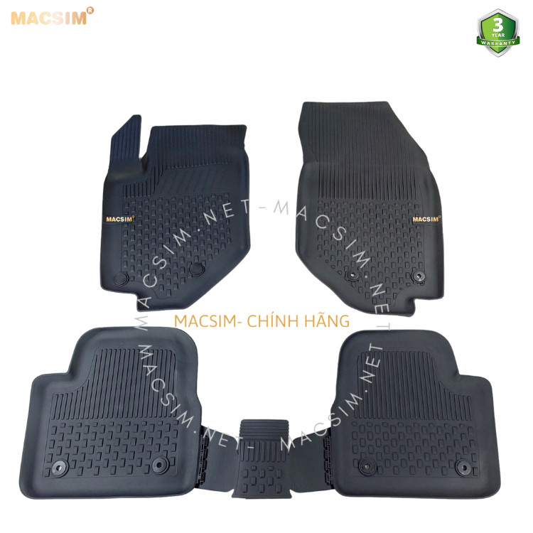 Thảm lót sàn ô tô nhựa TPE Silicon  Peugoet 2008  Nhãn hiệu Macsim