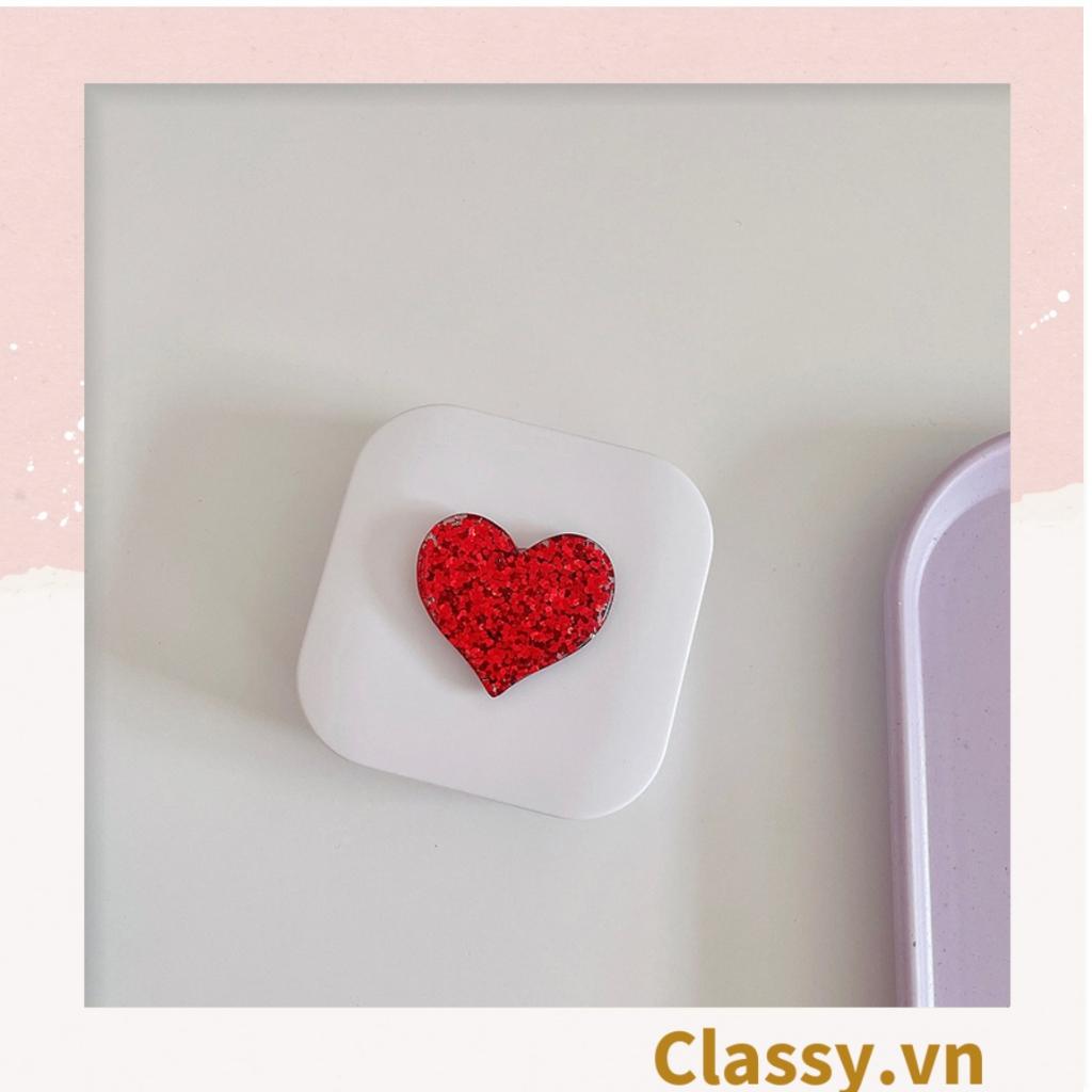 Hộp đựng kính áp tròng Classy 2 màu đen trắng đính hạt bling bling, họa tiết trái tim PK1670 | Hộp đựng kính áp tròng