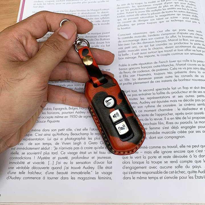 Bao da chìa khóa SH - da bò nhập khẩu - đồ da thủ công DT389