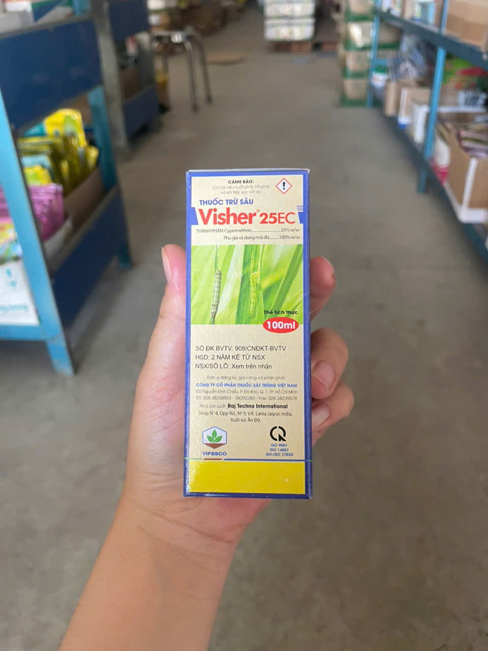 Thuốc trừ sâu Visher 25EC (100ml) trừ sâu phổ rộng sâu tơ, sâu cuốn lá, sâu xanh, sâu keo