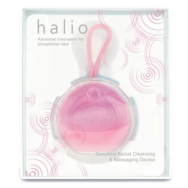 Máy rửa mặt dành cho da nhạy cảm Halio Sensitive Facial Cleansing &amp; Massaging Device baby pink Limited Edition