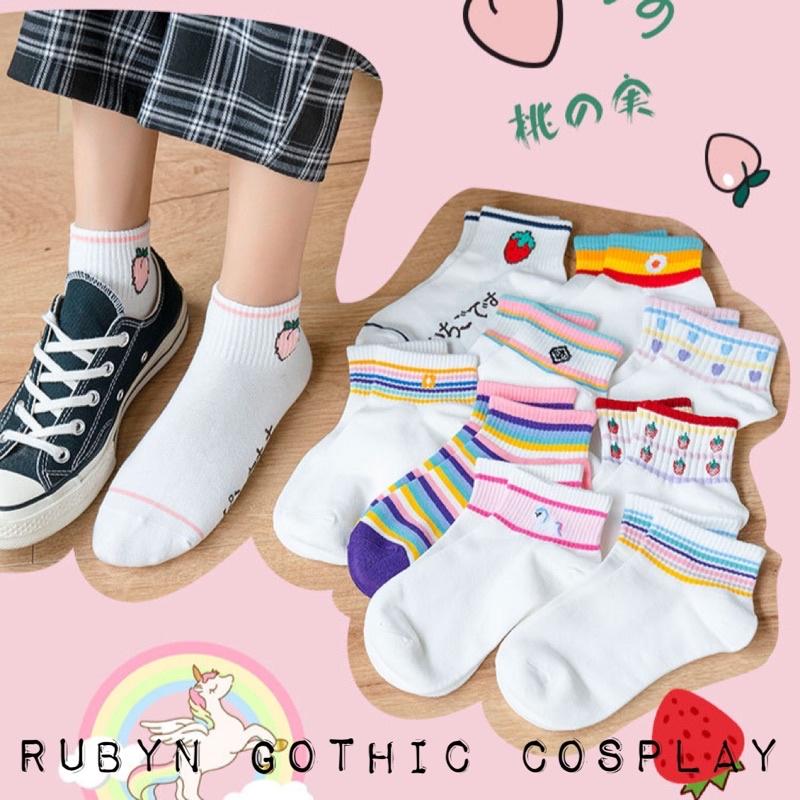 Tất ngắn hàn quốc họa tiết xinh xắn