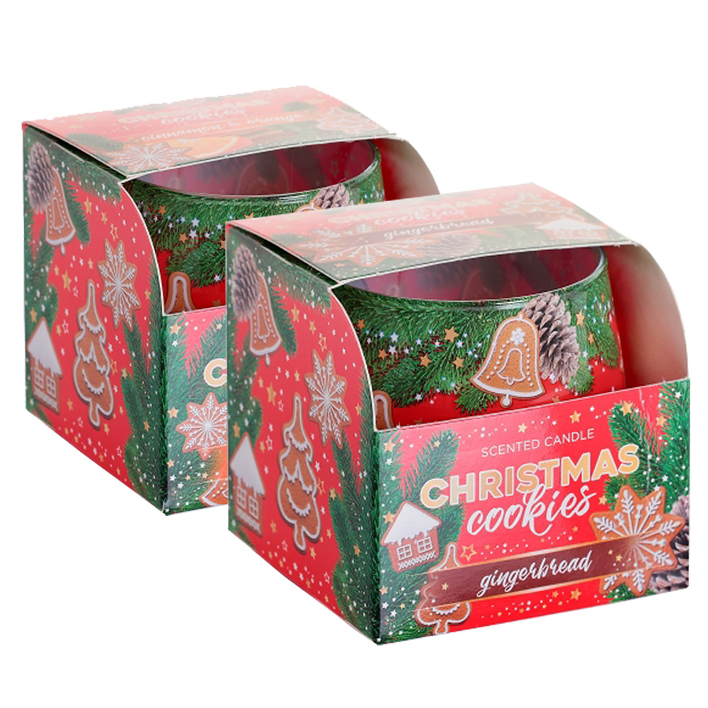 Combo 2 ly nến thơm Bartek nhập khẩu Châu Âu Christmas Cookies 100g - bánh gừng, cam, quế