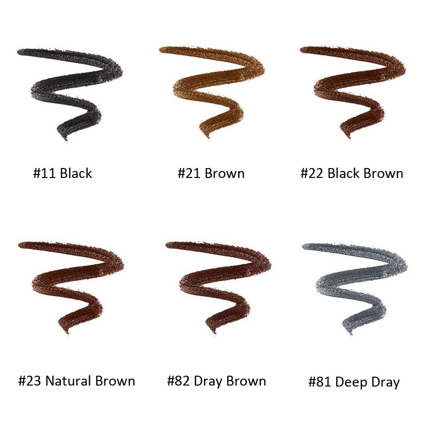 Chì mày chuốt 2 đầu Vacosi Eyebrow Pencil #82 Gray Brown