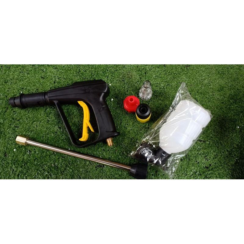 Máy rửa xe công suất mạnh 3000W dây 15m tặng bình xà phòng và đầu nối súng dài - Máy rửa xe công suất 3000W - Máy rửa xe
