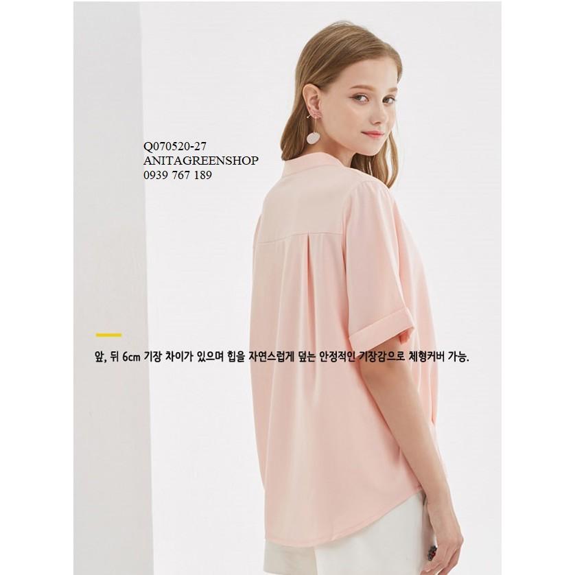 Q070520 ÁO KIỂU CỔ V NGẮN TAY