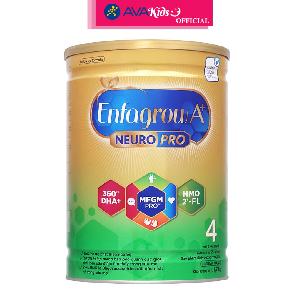 Sữa bột Enfagrow A+ Neuropro số 4 hương vani 1.7 kg (2 - 6 tuổi) - Hàng Chính Hãng