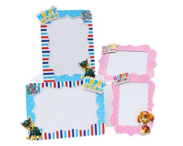 Set 4 khung hình giấy để bàn trang trí sinh nhật cho bé trai, bé gái