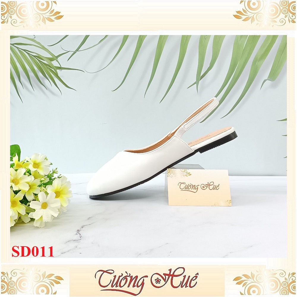 Giày Sandal Bệt Nữ Bít Mũi Mũi Vuông Quai Hậu Hở Gót