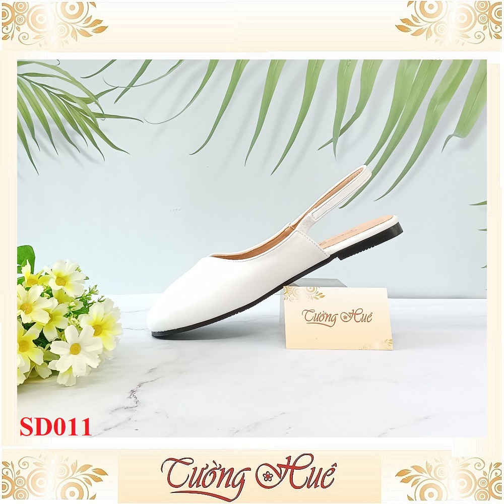 [Ảnh Thật 100%] Giày Sandal Bệt Nữ Bít Mũi Mũi Vuông Quai Hậu Hở Gót