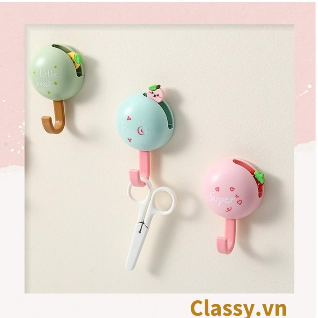 Classy Móc dán tường, móc treo đồ họa tiết dễ thương keo dán 3M chắc chắn, size lớn PK1565